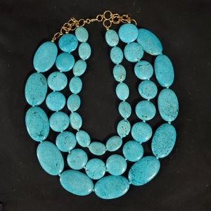 Natural Turcoise cabochon gemstone necklace
